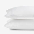 Dorset Stripe Luxe Smooth Egyptian Cotton Sateen Pillowcase Set - White, King