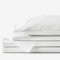 Classic Cool Organic Cotton Percale Solid Bed Sheet Set - White, Full