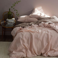 Premium Breathable Washed Linen Solid Sham - Rose Smoke, Standard