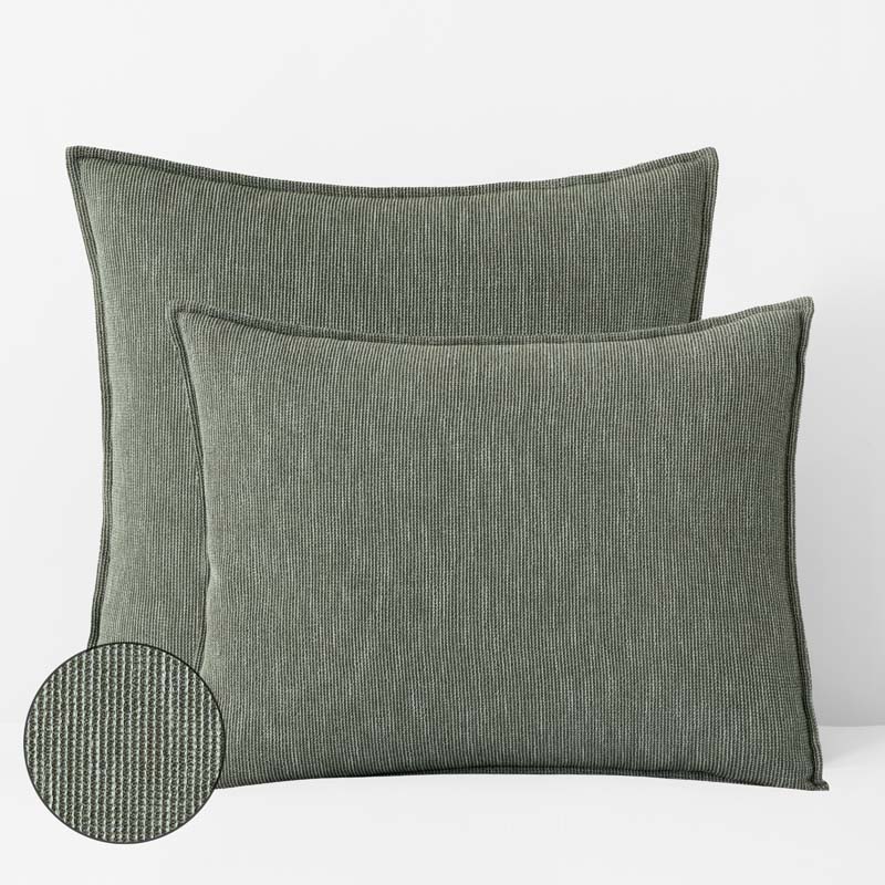 Mini Waffle Sham - Olive, Euro