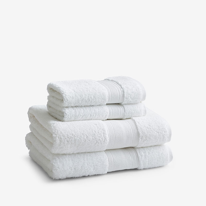 Regal Egyptian Cotton 4-Piece Bath & Hand Towel Set - White