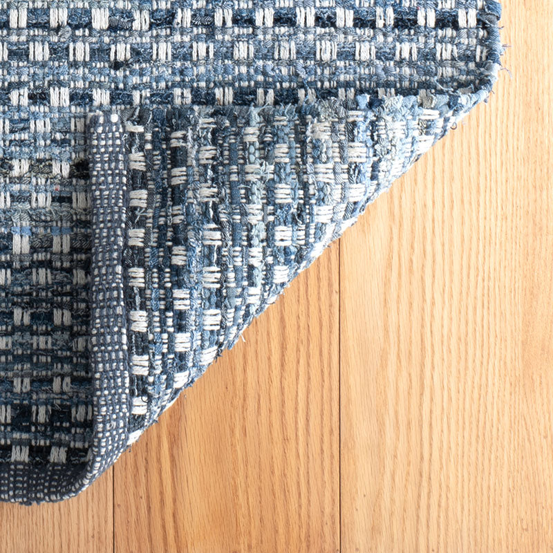 Denim Stone Blue Handwoven Cotton Rug - Denim, 3' x 5'