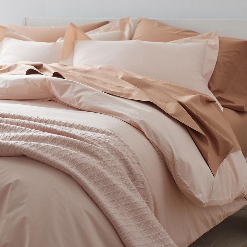 Classic Cool Cotton Percale Bed Duvet Cover - Clay, Twin/Twin XL