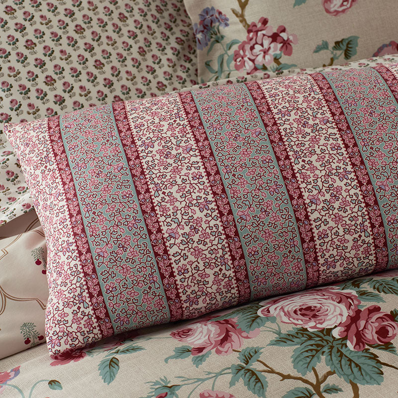 Aswi Decorative Lumbar Pillow Cover - Red Multi