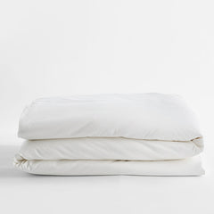 Premium Smooth Organic Cotton Sateen Duvet Cover - Ivory, Full
