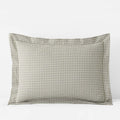 Classic Stripes and Plaids Cool Yarn-Dyed Cotton Percale Sham - Mini Check Green, King