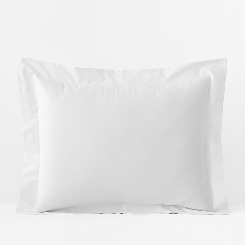 Classic Cool Organic Cotton Percale Solid Sham - White, King