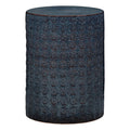 Ceramic Flower Side Table - Blue