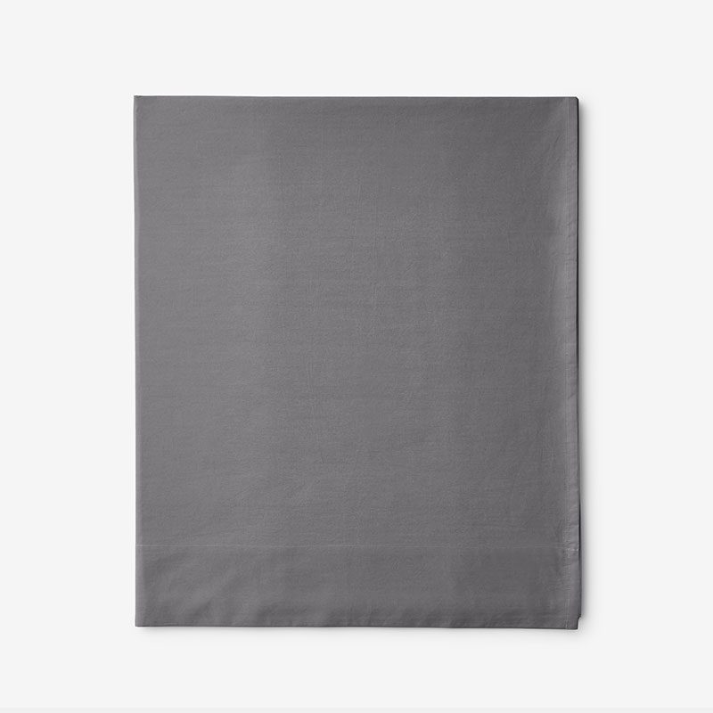Classic Cool Cotton Percale Flat Bed Sheet - Graphite, Cal King
