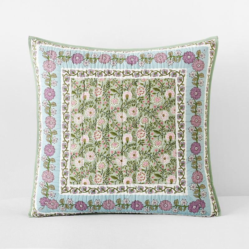 Rasha Patchwork Quilted Sham - Multi, Euro