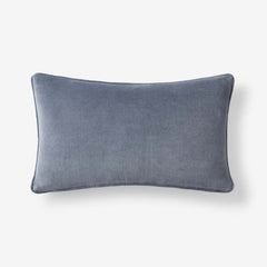 Velvet Decorative Lumbar Pillow Cover - Light Blue, 12 in. x 21 in.
