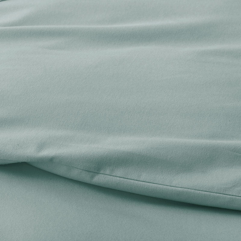 Classic Ultra-Cozy Cotton Velvet Flannel Solid Duvet Cover - Seafoam, Full/Queen