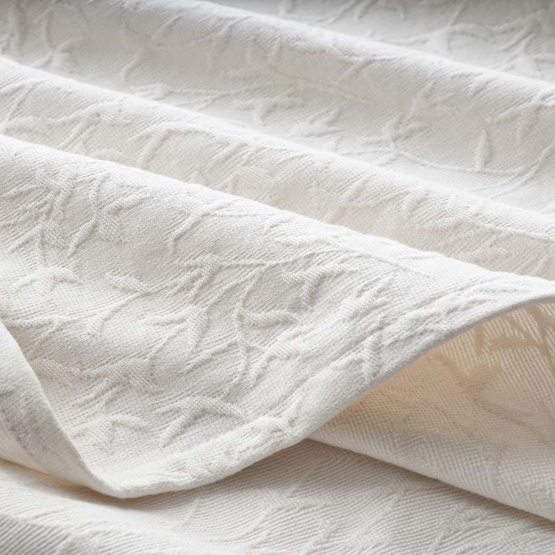 Delicate Floral Blanket - Cream, Full/Queen