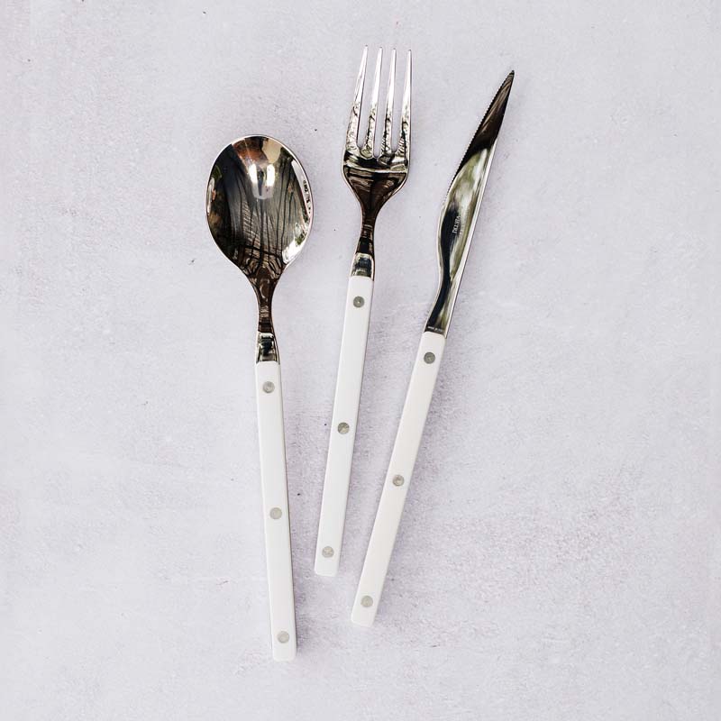 Pastello Flatware, Set of 3 - White