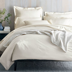 Premium Smooth Organic Cotton Sateen Duvet Cover - Ivory, Full