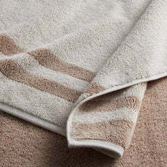 Mirage Aegean Cotton Reversible Stripe Bath Towel - Ecru