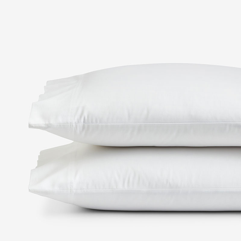 Classic Smooth Sateen Solid Pillowcase Set - White, King