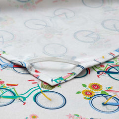 Seasonal Printed Tea Towels, Set of 2 - Bouquet & Bicycle