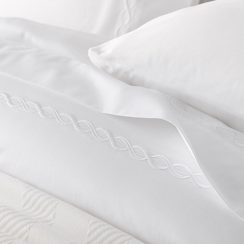 Marcella Premium Smooth Egyptian Cotton Sateen Bed Sheet Set - White, King