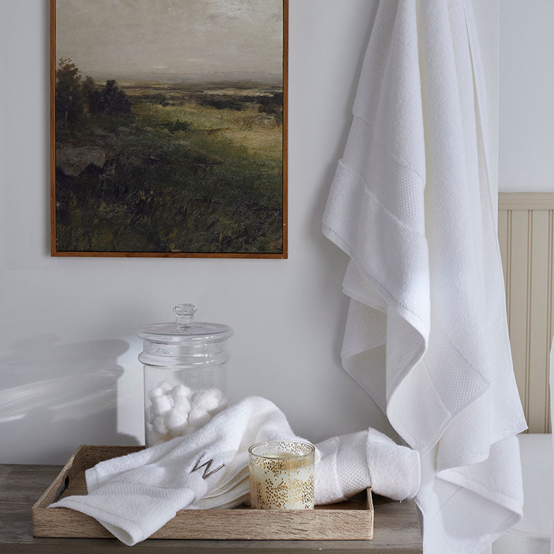 Mirage Aegean Cotton Bath Towel - White