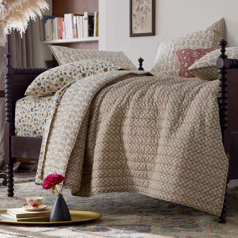Jiya Reversible Quilted Sham - Taupe, Standard