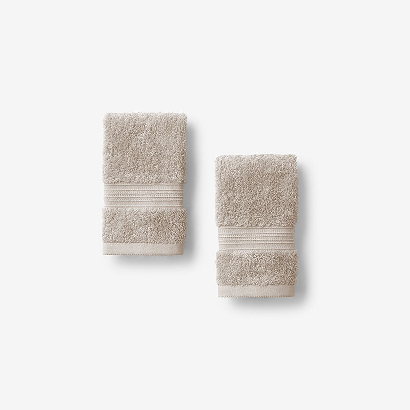 Regal Egyptian Cotton Washcloths, Set of 2 - Oatmeal