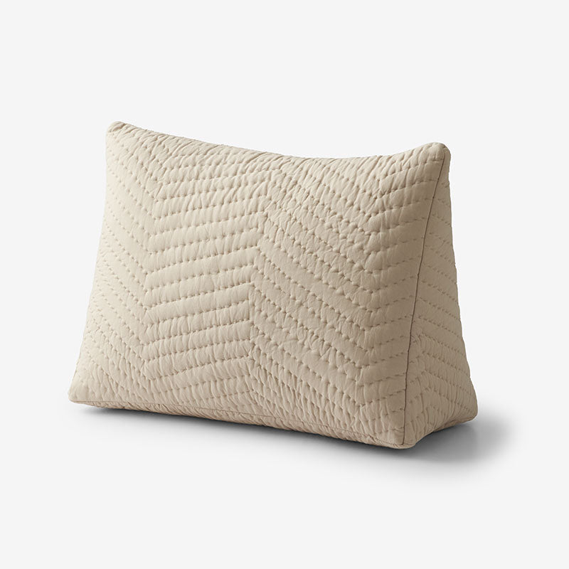 Voile Reading Wedge Pillow Cover - Mushroom, Medium