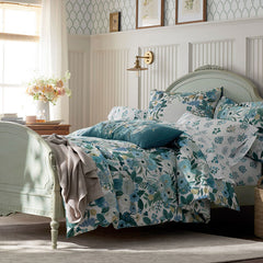Garden Party Decorative Square Pillow Cover - Blue Multi
