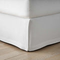 Matelassé 18 in. Bed Skirt - Vertical Stripe White, King