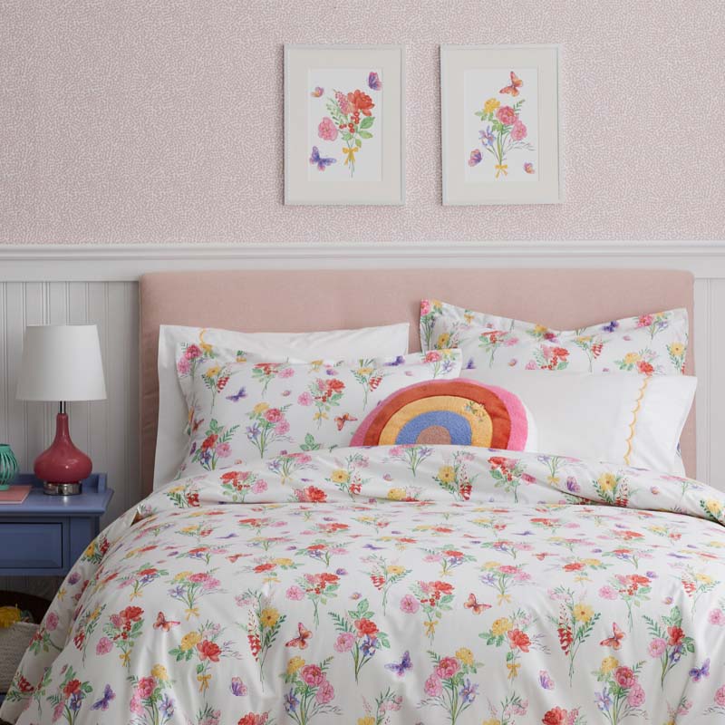 Butterflies & Flowers Wall Art - Purple