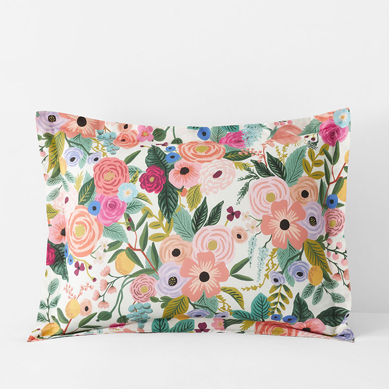 Garden Party Classic Cool Cotton Percale Sham - Multi, King
