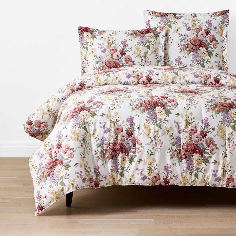 Nature's Bouquet Classic Smooth Sateen Comforter - Cream Multi, Twin/Twin XL