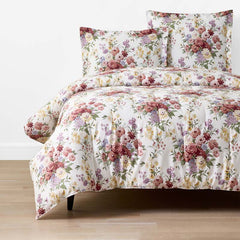 Nature's Bouquet Classic Smooth Sateen Comforter - Cream Multi, King/Cal. King