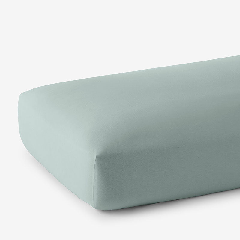 Classic Ultra-Cozy Cotton Velvet Flannel Fitted Bed Sheet - Seafoam, Full