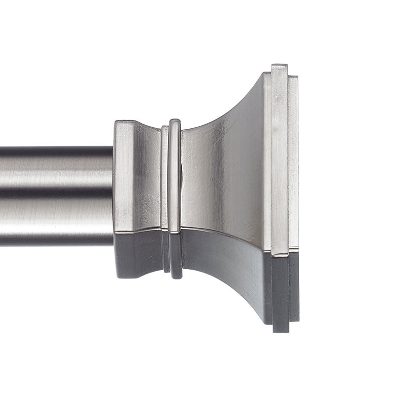 Flared Square Finial and 1" diameter Rod Set - Stainless, 120"