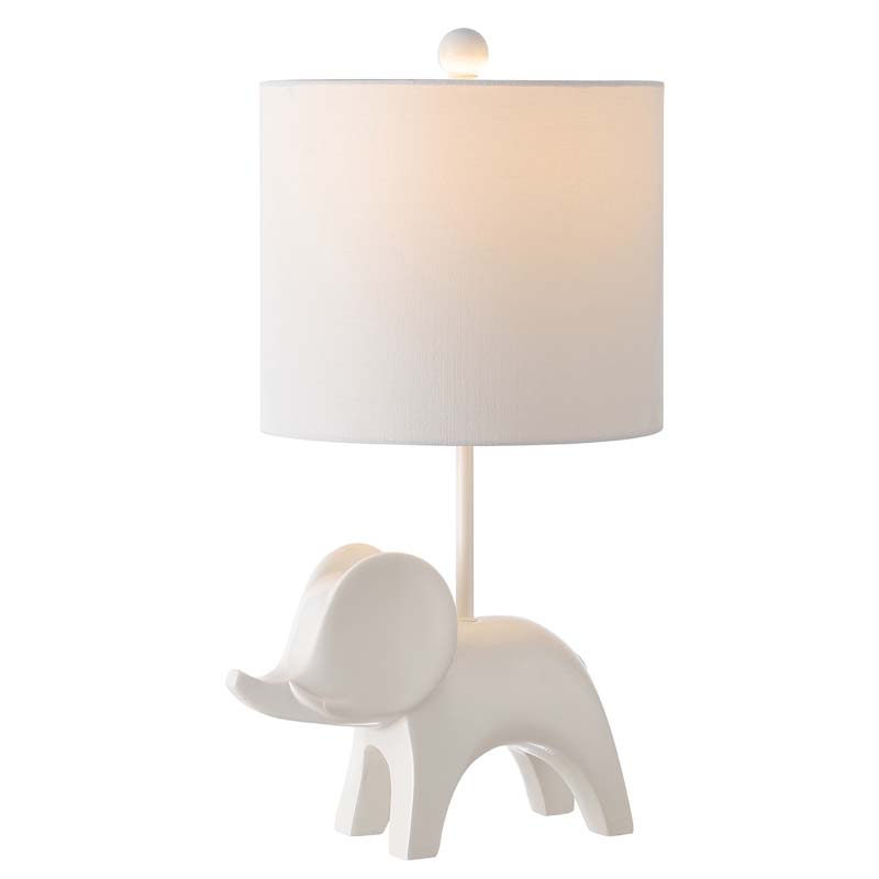 Ceramic Animal Table Lamp - White, Elephant