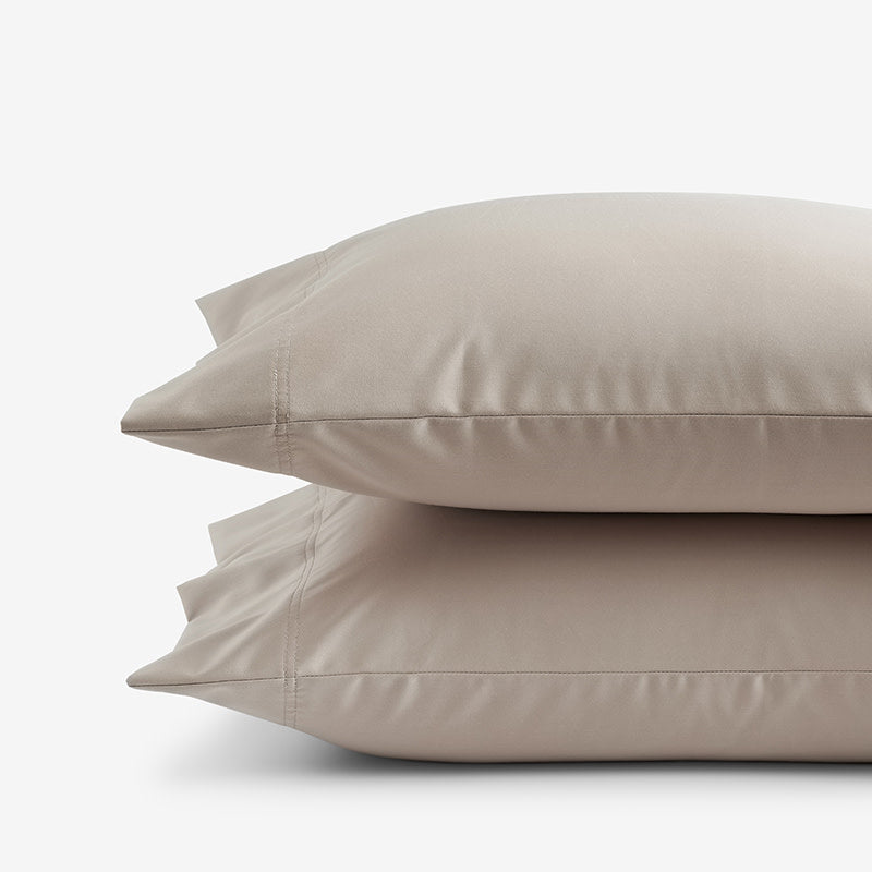 Premium Smooth Supima® Cotton Wrinkle-Free Sateen Pillowcase Set - Light Birch, Standard