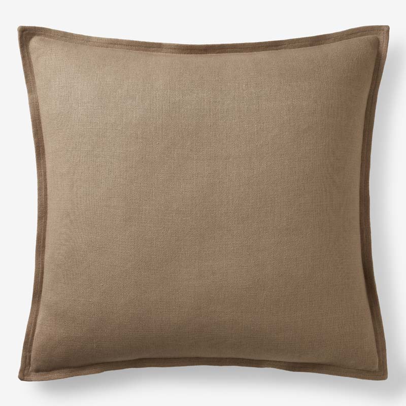 Linen Decorative Square Pillow Cover - Taupe,  24 in. x 24 in.