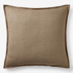Linen Decorative Square Pillow Cover - Taupe,  24 in. x 24 in.