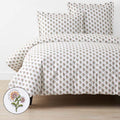 Suhana  Garment Washed Cotton Percale Duvet Cover - Caramel, Full/Queen