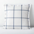 Tailored Stripes and Plaids Classic Cool Cotton Percale Sham - Window Pane Plaid Navy, Euro
