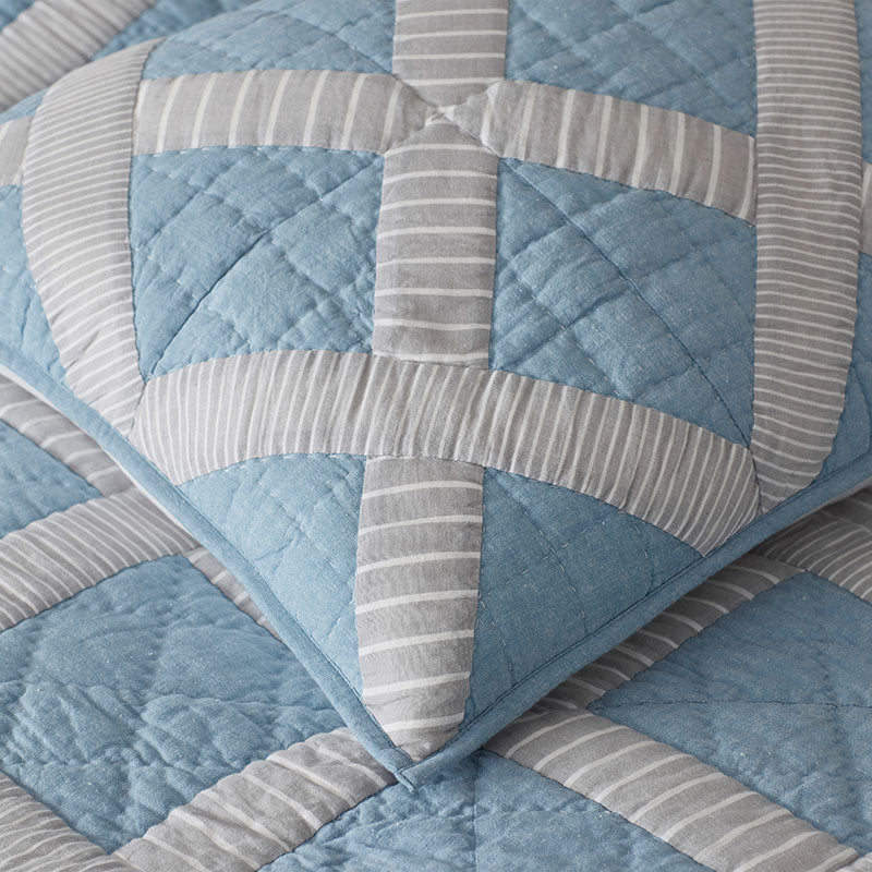 Bahati Quilted Sham - Blue Multi, King