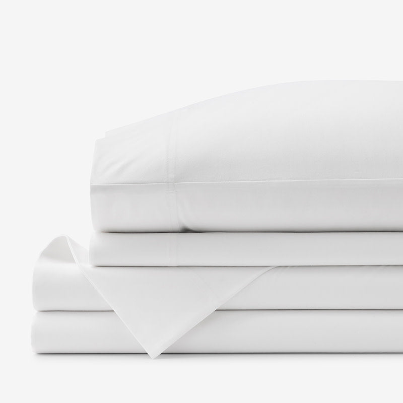 Brushed Cotton Sheet Set - White, Twin XL