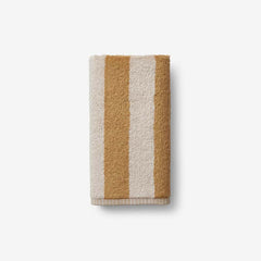 Reversible Stripe Turkish Cotton Hand Towel - Dark Honey