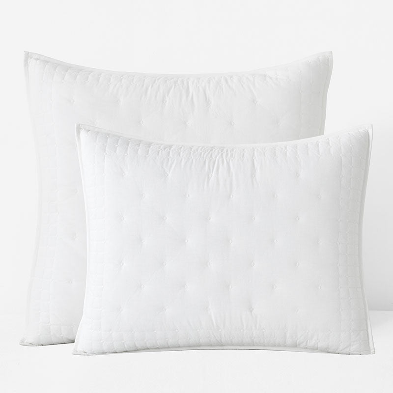 Pintuck Quilted Sham - White, Standard