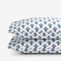 Suhana  Garment Washed Cotton Percale Pillowcase Set - Blue, King
