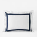 Double Border Premium Smooth Supima® Cotton Wrinkle-Free Sateen Sham - Navy, Standard