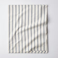 Tailored Stripes and Plaids Classic Cool Cotton Percale Flat Bed Sheet - Narrow Stripe Navy, Full