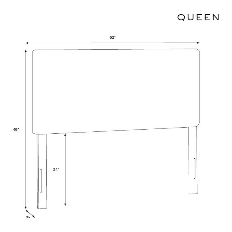 Park Tufted Textured Linen Headboard - Laurel, Queen