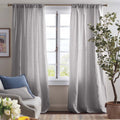 Linen Window Curtain - Gray, 63 in.